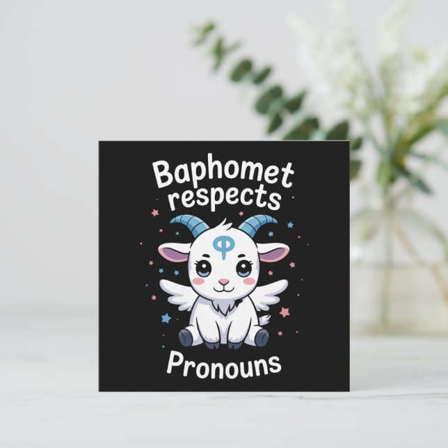 Invitation Baphomet transgenre Respecte Pronouns Trans Pride (Debout devant)