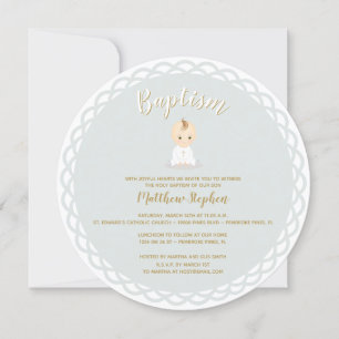 Invitation Baptême Baby Boy