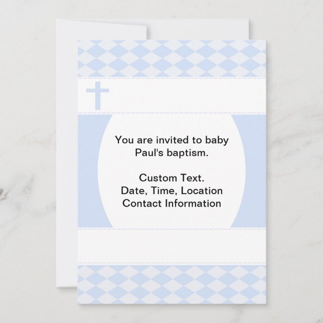 Invitation Baptême de bébé (Devant)