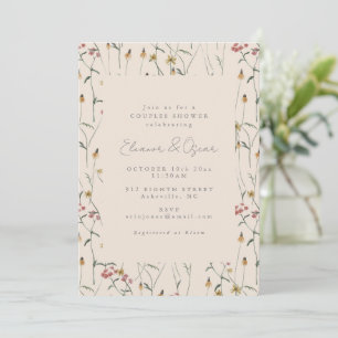 Invitation Baptême de Couple Bohème Fleur de Fleuriste Fantai