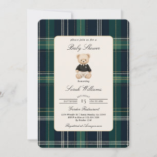Invitation Baptême de Luxe pour Bébé Garçon