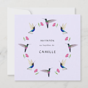 Invitation Baptême des colibris