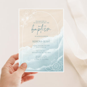 Invitation Baptême, Éditable, Invitation Baptême,