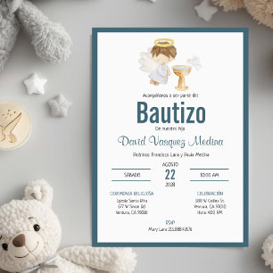 Invitation Baptême en Espagnol Baptême Bébé Garçon