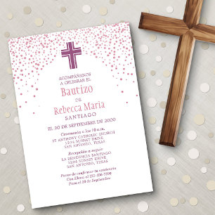 Invitation Baptême espagnol des filles