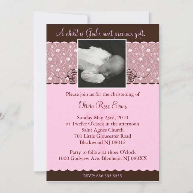 Invitation Baptême/Invitaion baptismal (Devant)