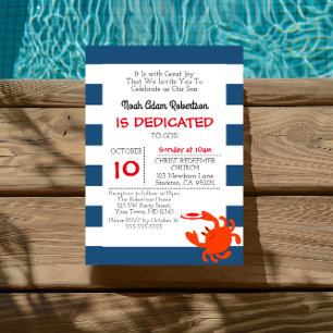 Invitation Baptême personnalisé du crabe marin