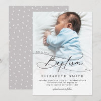 Baptême Script Élégant Personnalité Religieuse Ave