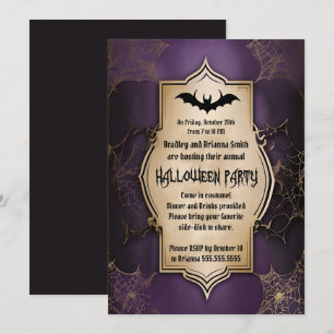 Invitation Bar dans une fête d'Halloween encadrée