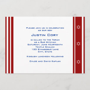 Invitation Bar Mitzvah Baseball sportif