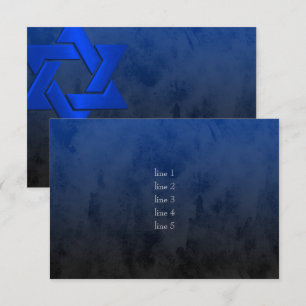 Invitation Bar Mitzvah Etoile Bleue Stylish de David Ombre