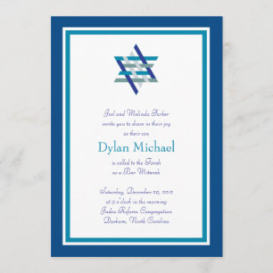 Invitation Bar Mitzvah  Étoile tissée