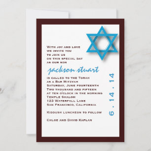 Invitation Bar Mitzvah Jackson