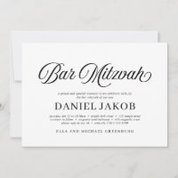 Bar Mitzvah minimaliste élégant moderne simple