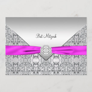 Invitation Bar Mitzvah Rose Chaud