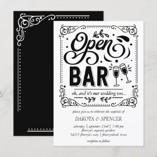 Invitation Bar Ouvert (et Mariage) Micro Mariage Décontract
