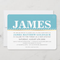 BAR SIMPLE MITZVAH moderne juive étoile turquoise