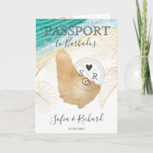 Invitation Barbade Mariage Destination Tropical Travel