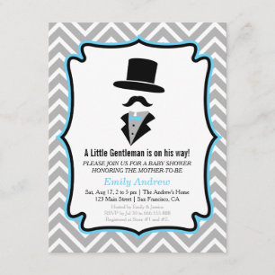 Invitation Barbe à la hipster Petit garçon Baby Shower