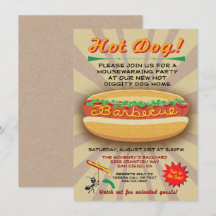 Invitation Barbecue Accueil Chauffage Hot dog