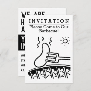 Invitation barbecue amusante