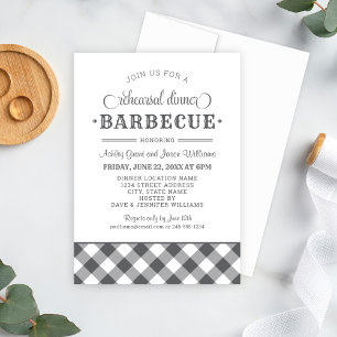 Invitation Barbecue au charbon de bois pour dîner de répétiti