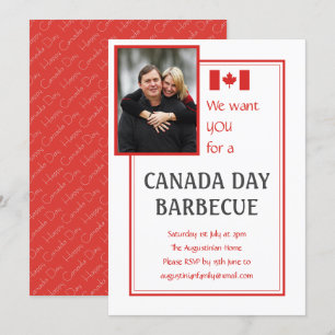 Invitation BARBECUE BARBECUE DE LA JOURNÉE CANADIENNE PHOTO p