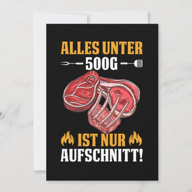 Invitation Barbecue Barbecue Steak Grill Grillchef Chef Cadea (Devant)