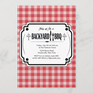Invitation barbecue branchée