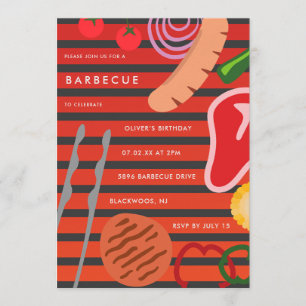 Invitation Barbecue de jardin Grill