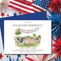 Barbecue de jardin patriotique 