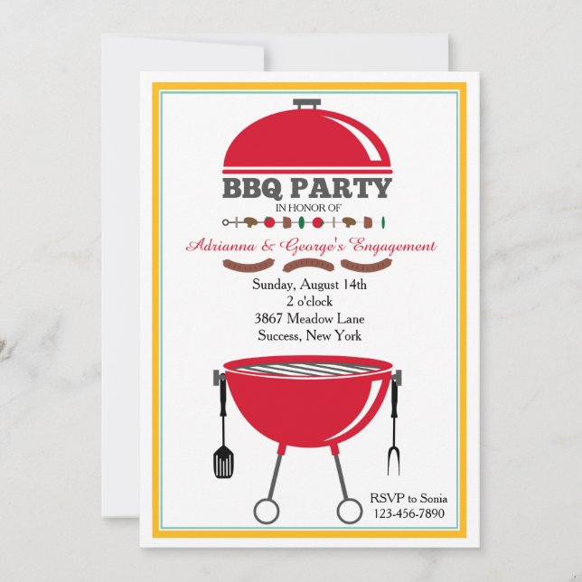 Invitation barbecue Grill (Devant)