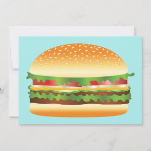 Invitation Barbecue Hamburger