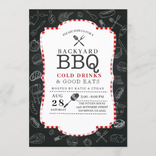 Invitation barbecue jardin BBQ