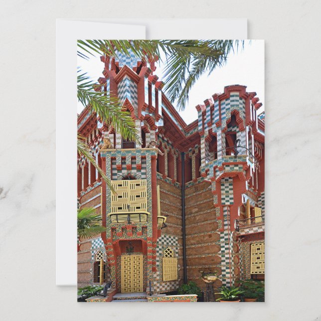 Invitation Barcelone. Gaudí. Maison Vicens. (Devant)