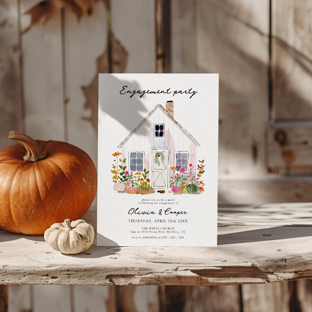 Invitation Barne Style Rustique Farmhouse Engagement Party (Créateur téléchargé)