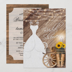 Invitation Barnwood Country Fête des mariées