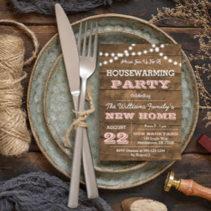 Invitation Barnwood illumine l'invitation au réchauffement de