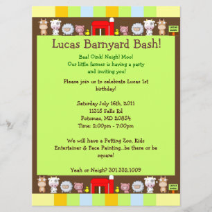 Invitation Barnyard Bash