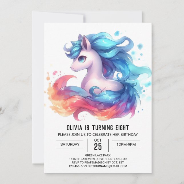 Invitation Barnyard Custom Horse Anniversaire (Devant)