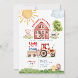 Invitation Barnyard N'Importe Quel Âge Anniversaire Photo Inv