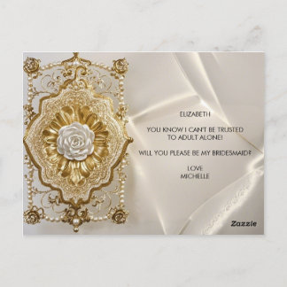 Invitation baroque Be My Bridesmaid Carte Postale