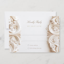 Invitation Baroque RSVP Card for Wedding
