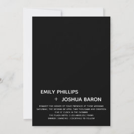 Invitation Barre basse noire