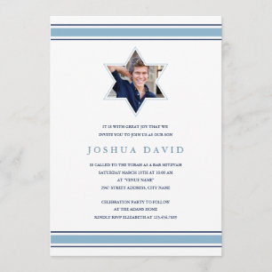 Invitation Barre brillante Mitzvah d'étoile