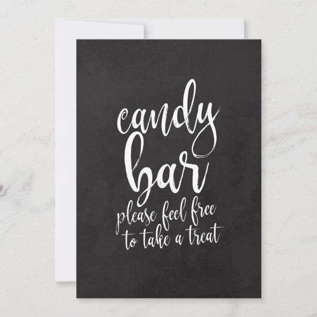 Invitation Barre de chocolat Tableau de mariage abordable (Devant)