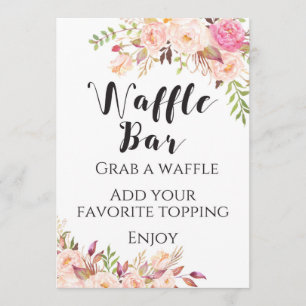 Invitation Barre de gaufre fleurie Boho Signe 5x7" Taille