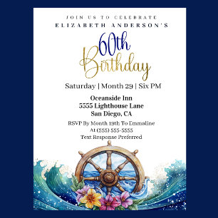 Invitation Barre de Navigation pour Voilier 60e Anniversaire