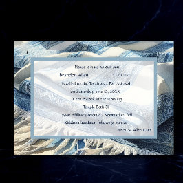 Invitation Barre Mitzvah Aquarelle Tallit 4
