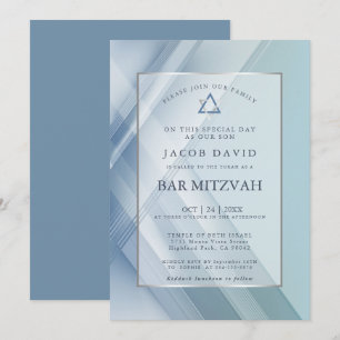 Invitation Barre Mitzvah Classic Nuances de lignes géométriqu